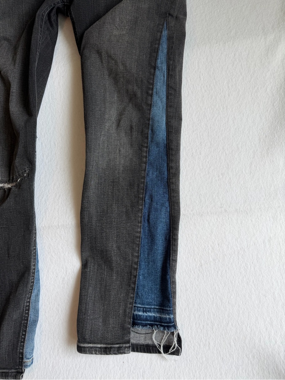 Rag & Bone Nina High Rise Ankle Cigarette Jeans 30 Black Blue Colorblock - Picture 8 of 14